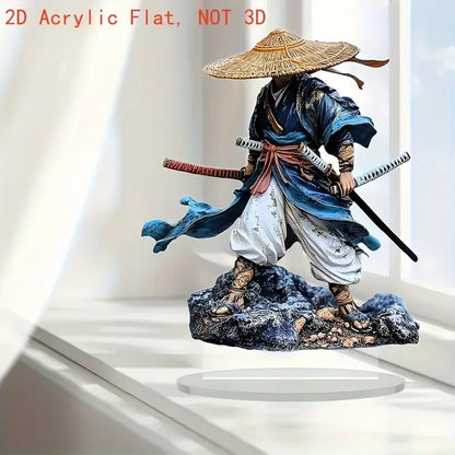 1pcs Samurai Desktop Decoration Statues - Traditional Martial Arts Warrior Decoration, Home Decoration, Office Desk Decoration