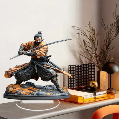 1pcs Samurai Desktop Decoration Statues - Traditional Martial Arts Warrior Decoration, Home Decoration, Office Desk Decoration