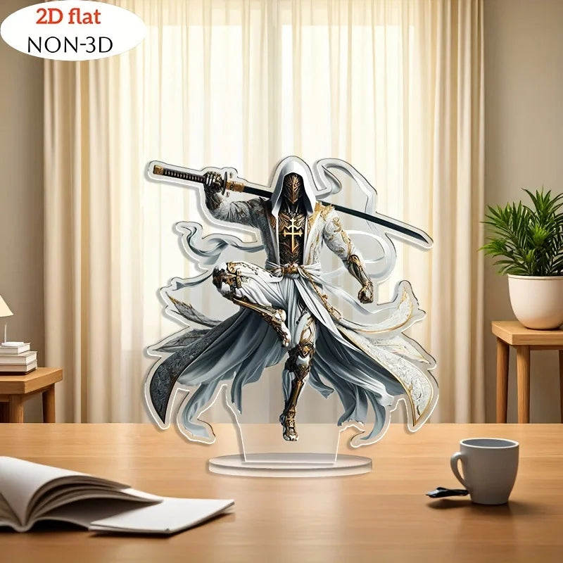 1pcs Samurai Desktop Decoration Statues - Traditional Martial Arts Warrior Decoration, Home Decoration, Office Desk Decoration