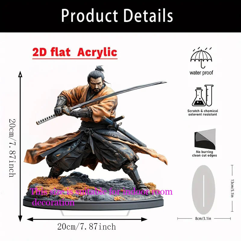 1pcs Samurai Desktop Decoration Statues - Traditional Martial Arts Warrior Decoration, Home Decoration, Office Desk Decoration