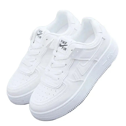 Fashionable Lace-up Flat Casual Shoes Comfortable Thick-soled Running Sneakers Round-toe Breathable/Wear-resistant Running Shoes