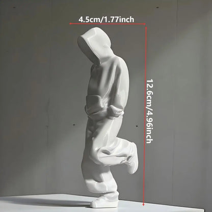 1/2pcs Faceless Thinker Model Set – Black & White Plastic Decor for Computer Desk, Hallway Collectors
