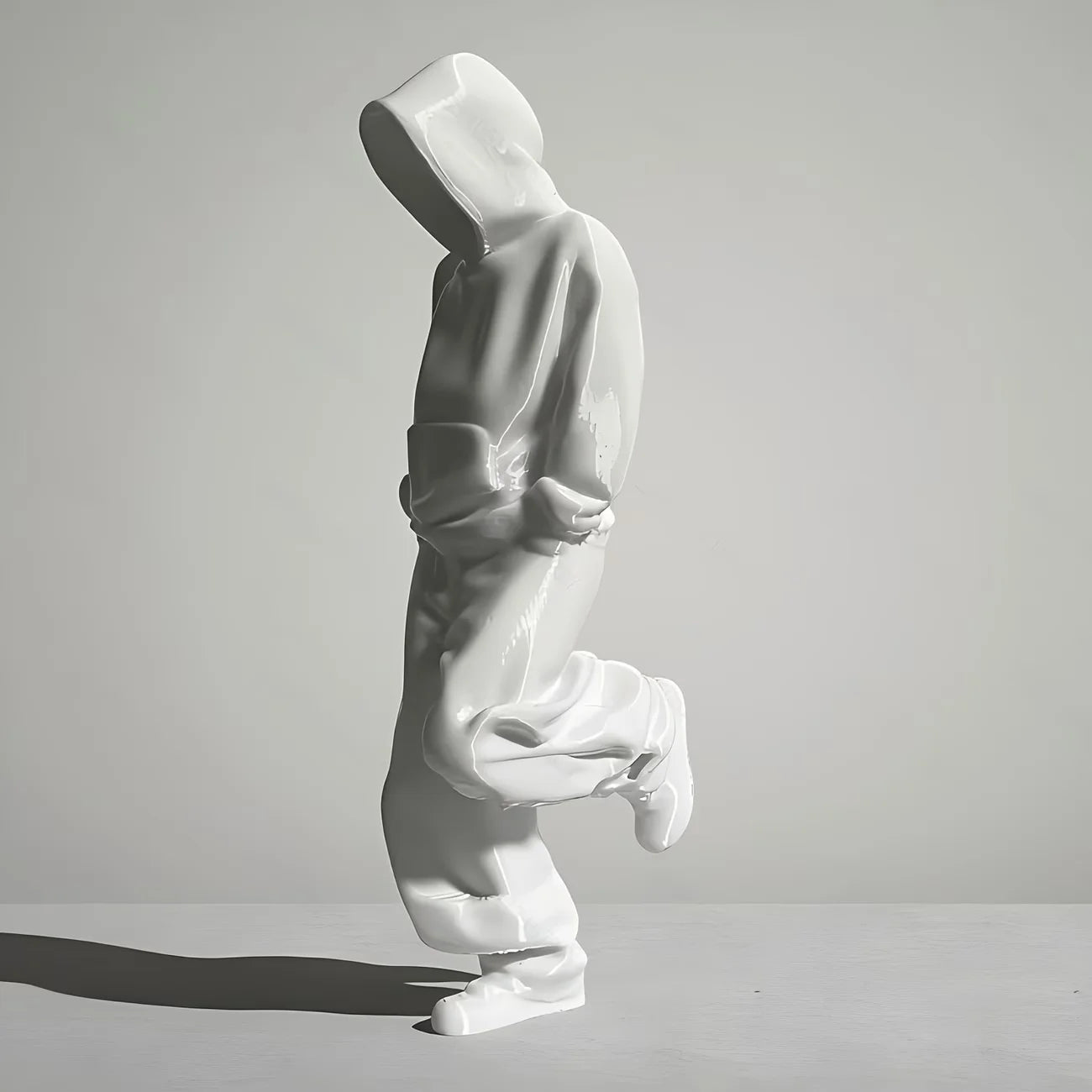 1/2pcs Faceless Thinker Model Set – Black & White Plastic Decor for Computer Desk, Hallway Collectors