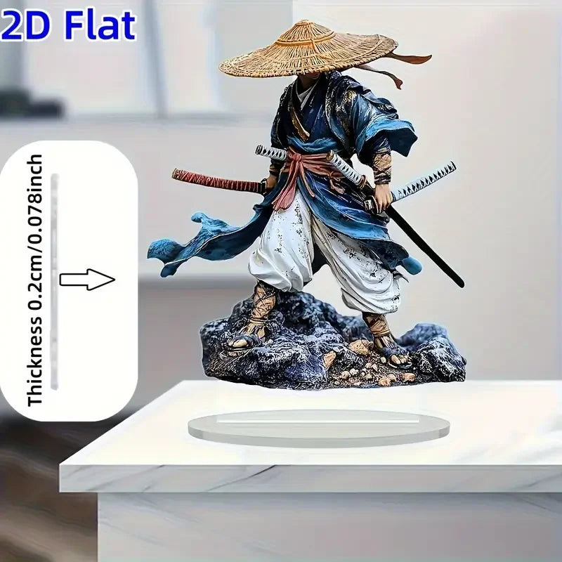 1pcs Samurai Desktop Decoration Statues - Traditional Martial Arts Warrior Decoration, Home Decoration, Office Desk Decoration