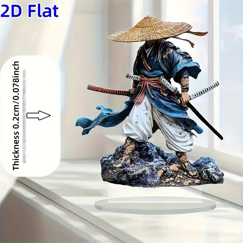 1pcs Samurai Desktop Decoration Statues - Traditional Martial Arts Warrior Decoration, Home Decoration, Office Desk Decoration