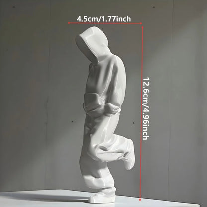 1/2pcs Faceless Thinker Model Set – Black & White Plastic Decor for Computer Desk, Hallway Collectors